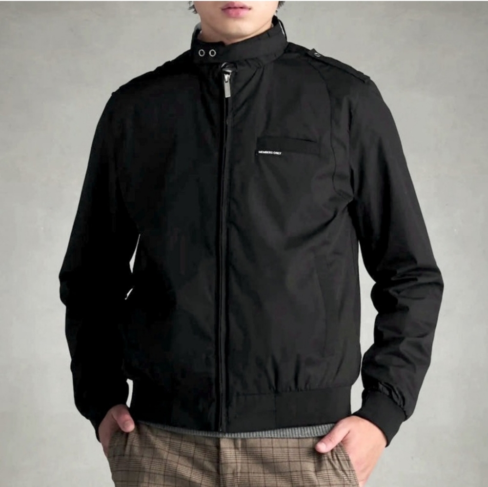 MEMBERS ONLY Black Iconic Racing Jacket VINTAGE